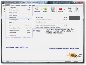 WebPod Studio Standard Edition screenshot 2