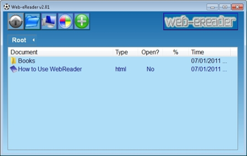 WebReader screenshot