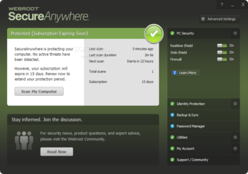 Webroot SecureAnywhere Complete screenshot 2