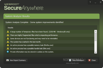 Webroot System Analyzer screenshot 3