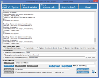 WebSearcher screenshot