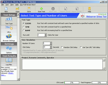 Webserver Stress Tool screenshot