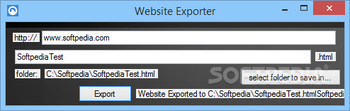 Website Exporter screenshot