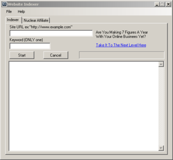 Website Indexer screenshot