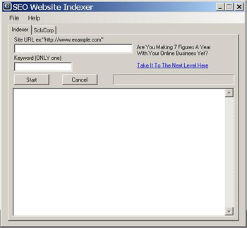 Website Indexer screenshot