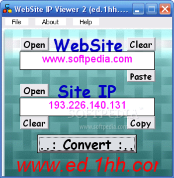 WebSite IP Viewer screenshot