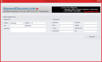Website Submitter screenshot