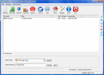 Website to Jpeg Converter 3000 screenshot