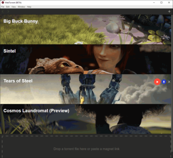 WebTorrent screenshot