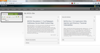 Webuzo for MODx screenshot