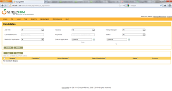 Webuzo for OrangeHRM screenshot
