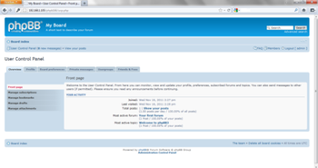 Webuzo for phpBB screenshot
