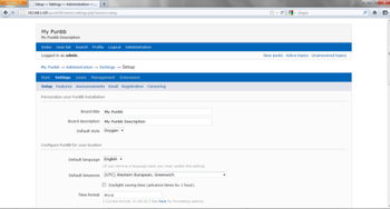 Webuzo for PunBB screenshot