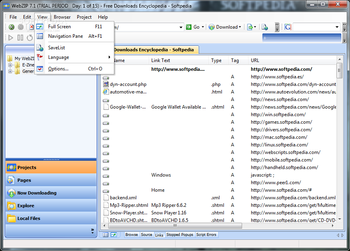 WebZIP screenshot 3