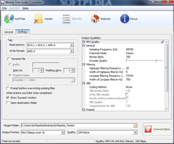 Weeny Free Audio Converter screenshot 3