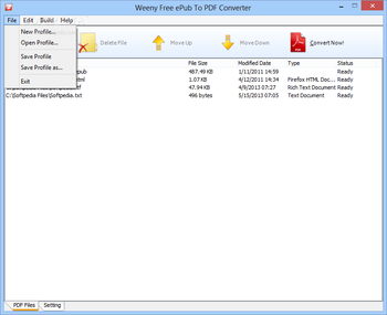 Weeny Free ePub to PDF Converter screenshot 6