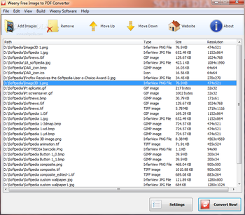 Weeny Free Image to PDF Converter screenshot