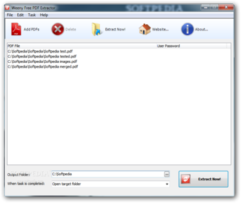 Weeny Free PDF Extractor screenshot