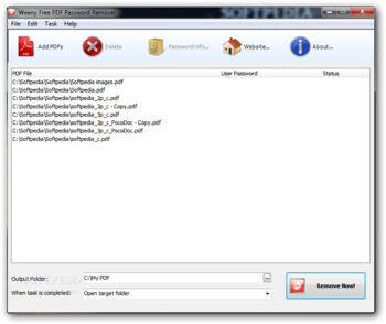 Weeny Free PDF Password Remover screenshot