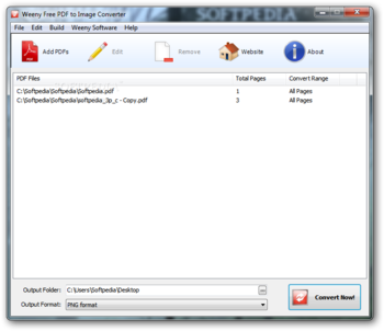 Weeny Free PDF to Image Converter screenshot