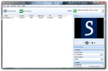 Weeny Free Video Converter screenshot