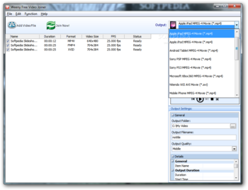 Weeny Free Video Joiner screenshot 2
