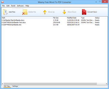 Weeny Free Word to PDF Converter screenshot