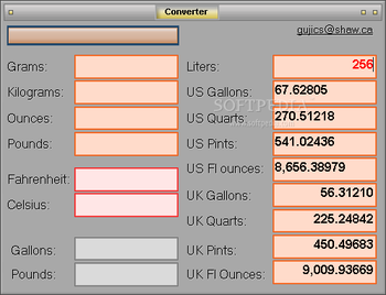Weight and temperature converter screenshot 3