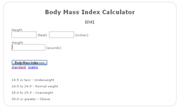Weight Loss Calculator screenshot