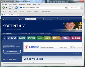 Weltweitimnetz Browser screenshot