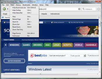 Weltweitimnetz Browser screenshot 2