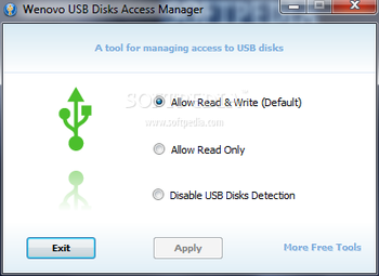Wenovo USB Disks Access Manager screenshot
