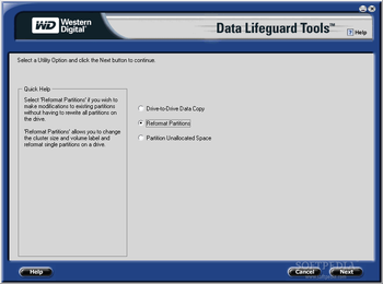 Western Digital Data Lifeguard Tools screenshot 2