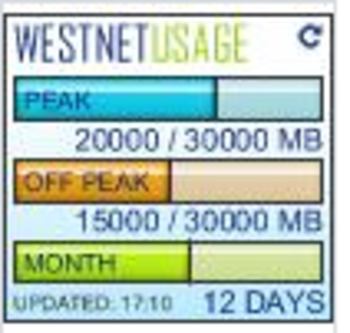 Westnet Usage Meter screenshot