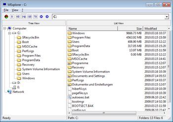 WExplorer screenshot