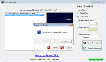 WG Screensaver Creator screenshot 2
