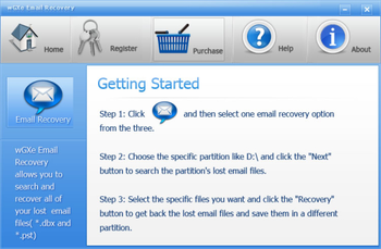 wGXe Email Recovery screenshot