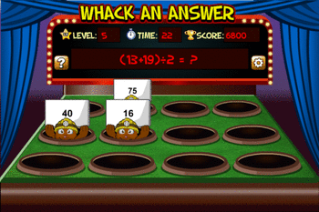 Whack an Answer screenshot