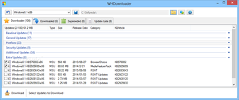 WHDownloader (formerly Windows Hotfix Downloader) screenshot