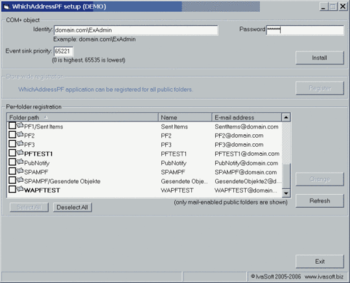 WhichAddressPF for MS Exchange 2000/2003 screenshot