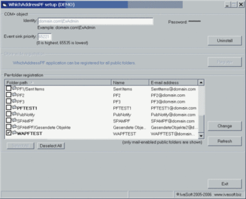 WhichAddressPF for MS Exchange 2000/2003 screenshot 2