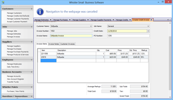 Whistler Small Business Software screenshot 10