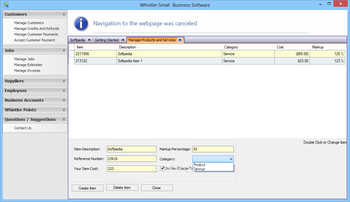 Whistler Small Business Software screenshot 5