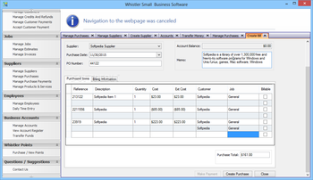 Whistler Small Business Software screenshot 7