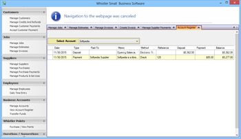 Whistler Small Business Software screenshot 9