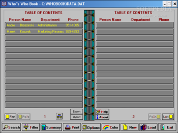 Who is Who Book screenshot