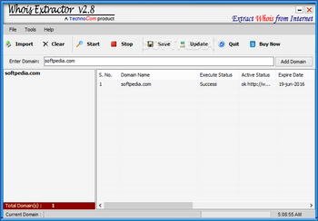 Whois Extractor screenshot