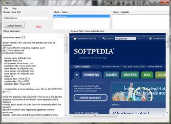 Whois Lookup screenshot