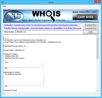 Whois screenshot