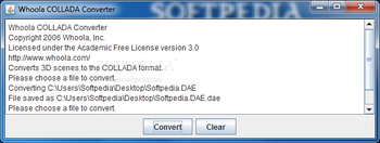 Whoola COLLADA Converter screenshot